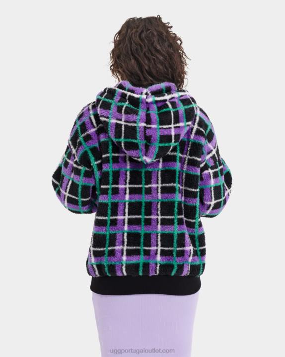 concha de mexilhão xadrez punk moletom loyra sherpa UGG 20TJ1284 mulheres