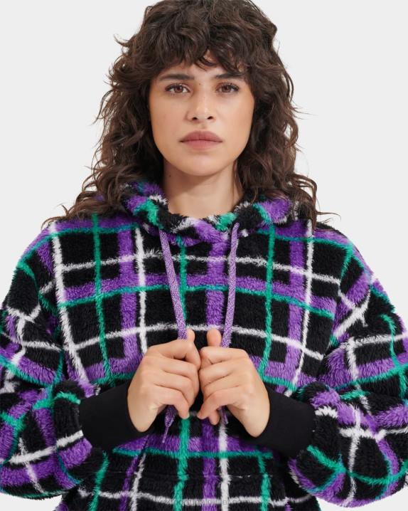 concha de mexilhão xadrez punk moletom loyra sherpa UGG 20TJ1284 mulheres