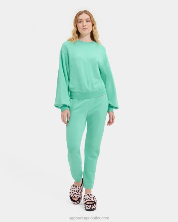 esmeralda pálida gola redonda manga balão brook UGG 20TJ1364 mulheres