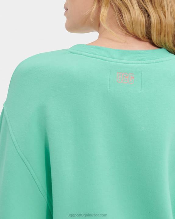 esmeralda pálida gola redonda manga balão brook UGG 20TJ1364 mulheres