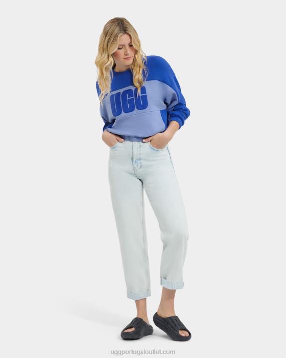 lago estrelado/azul pulôver cropped aryia bloqueado UGG 20TJ2163 mulheres