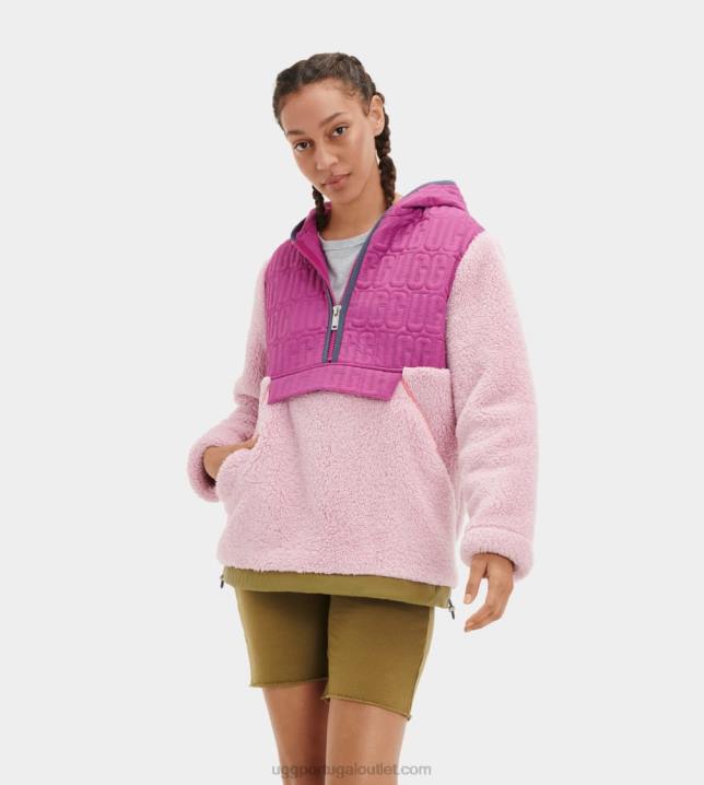 lavanda brisa multi pulôver iggy sherpa meio zíper UGG 20TJ2239 mulheres
