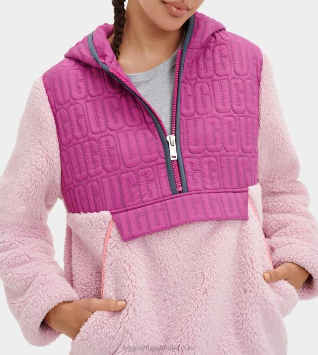 lavanda brisa multi pulôver iggy sherpa meio zíper UGG 20TJ2239 mulheres