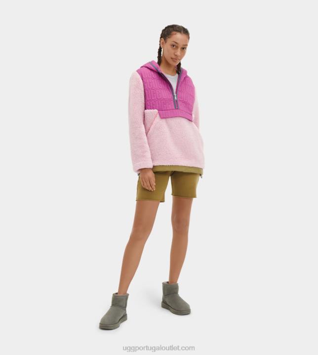 lavanda brisa multi pulôver iggy sherpa meio zíper UGG 20TJ2239 mulheres