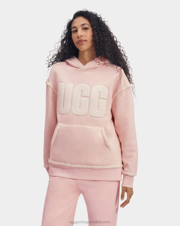 névoa rosa joanne b moletom com capuz logo UGG 20TJ1051 mulheres