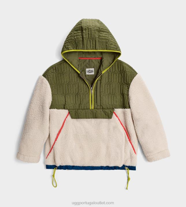 natural multi pulôver iggy sherpa meio zíper UGG 20TJ2238 mulheres