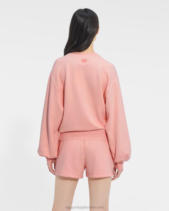 opala rosa gola redonda manga balão brook UGG 20TJ1365 mulheres