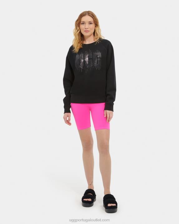 preto logotipo de lantejoulas madeline UGG 20TJ178 mulheres