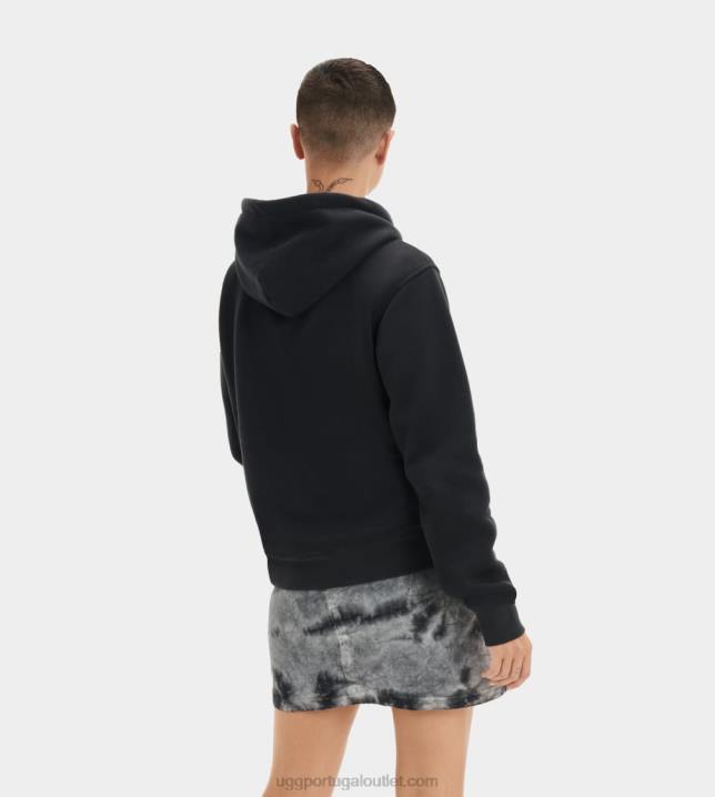preto moletom com logo fuzzy rey UGG 20TJ903 mulheres