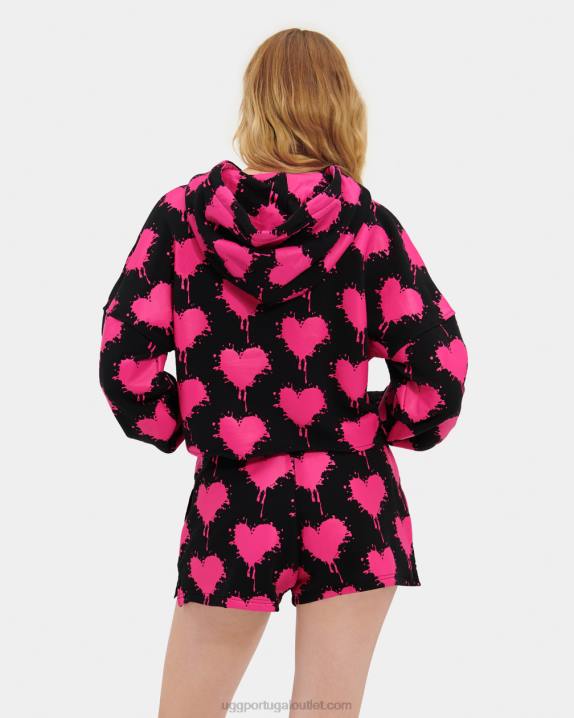 preto/rosa caramelo moletom cropped keira UGG 20TJ191 mulheres