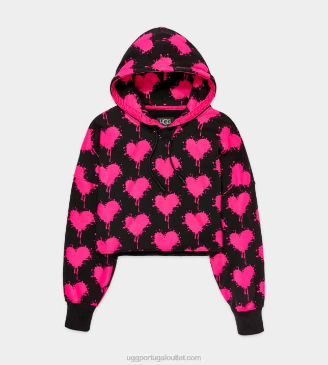 preto/rosa caramelo moletom cropped keira UGG 20TJ191 mulheres
