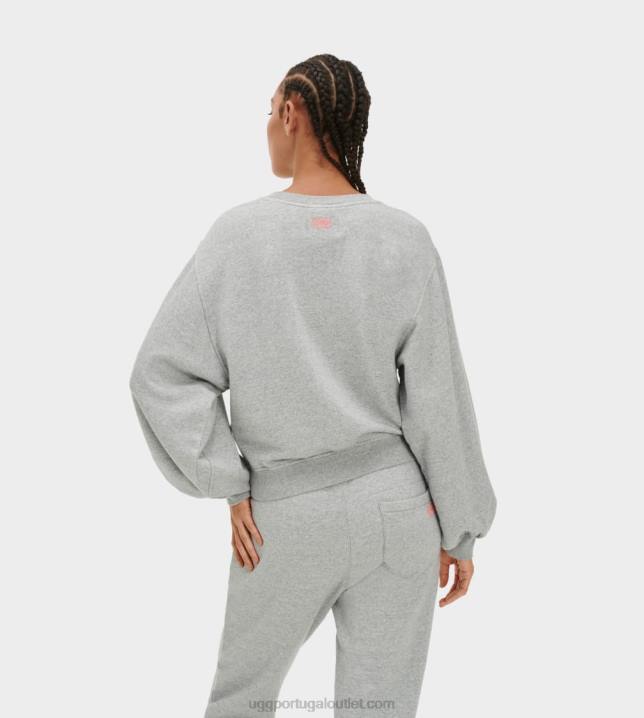 urze cinza gola redonda manga balão brook UGG 20TJ1361 mulheres