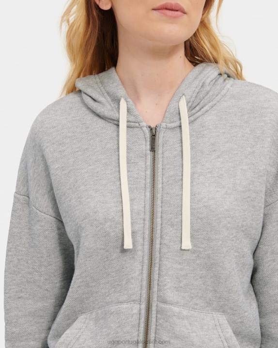 urze cinza moletom com zíper sena UGG 20TJ2240 mulheres