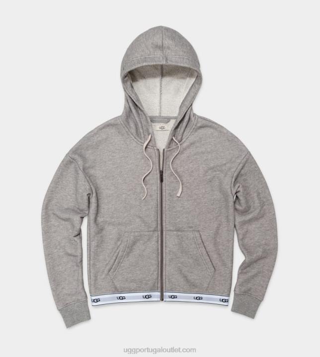 urze cinza moletom com zíper sena UGG 20TJ2240 mulheres