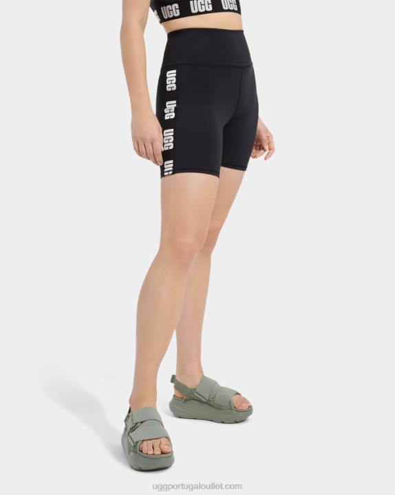 alcatrão short biker logo hayleigh UGG 20TJ2192 mulheres