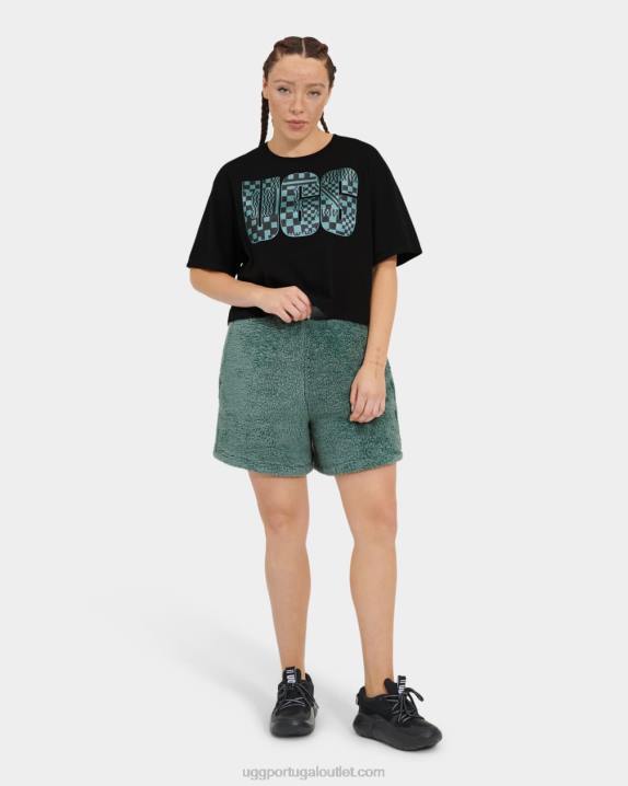 aloe vera/azul meia-noite bermuda camilia sherpa UGG 20TJ1090 mulheres