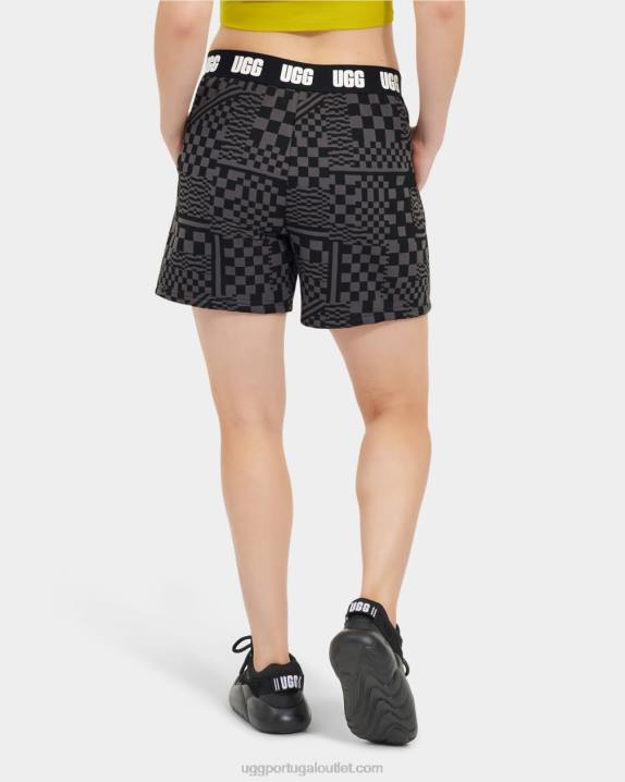 carvão/cheques pretos cheques curtos chrissy UGG 20TJ1053 mulheres