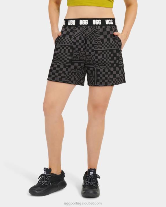carvão/cheques pretos cheques curtos chrissy UGG 20TJ1053 mulheres