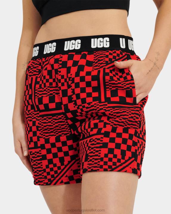 cheques inflamados/pretos cheques curtos chrissy UGG 20TJ1054 mulheres