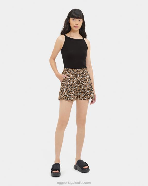 estampa de leopardo bermuda enora UGG 20TJ1113 mulheres