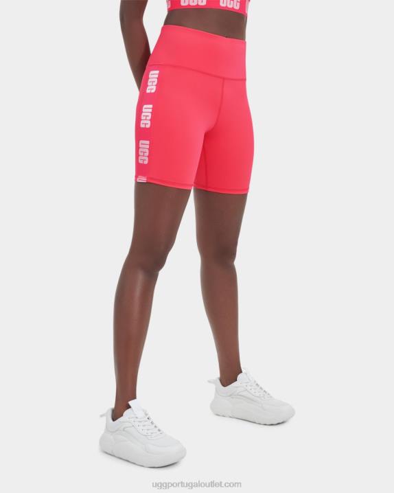 flamingo rosa short biker logo hayleigh UGG 20TJ2191 mulheres
