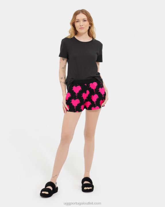 preto/rosa caramelo noni curto UGG 20TJ180 mulheres