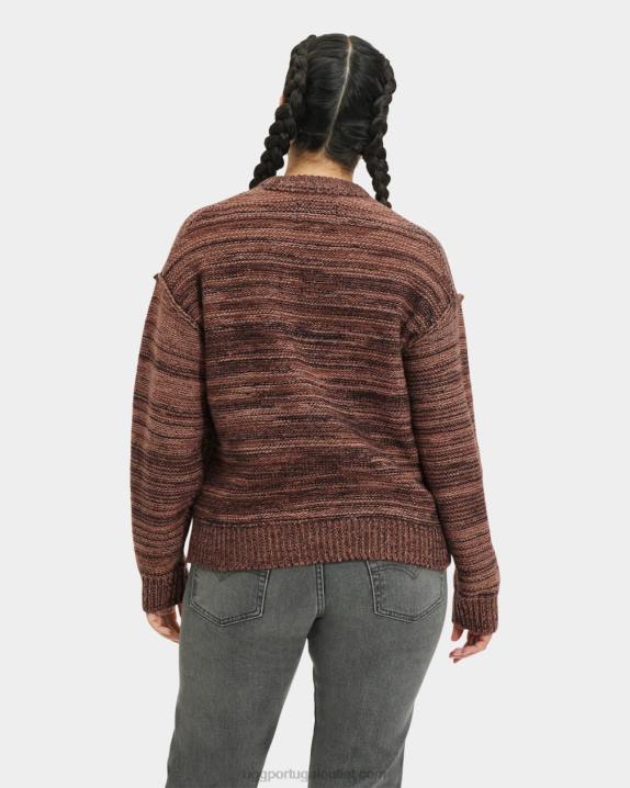 castanho escuro multi suéter gola redonda avianna UGG 20TJ1063 mulheres