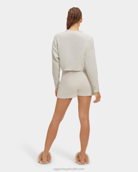 creme cardigã cropped nyomi UGG 20TJ931 mulheres