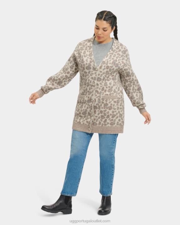 pantera creme tomara cardigã oversized UGG 20TJ87 mulheres