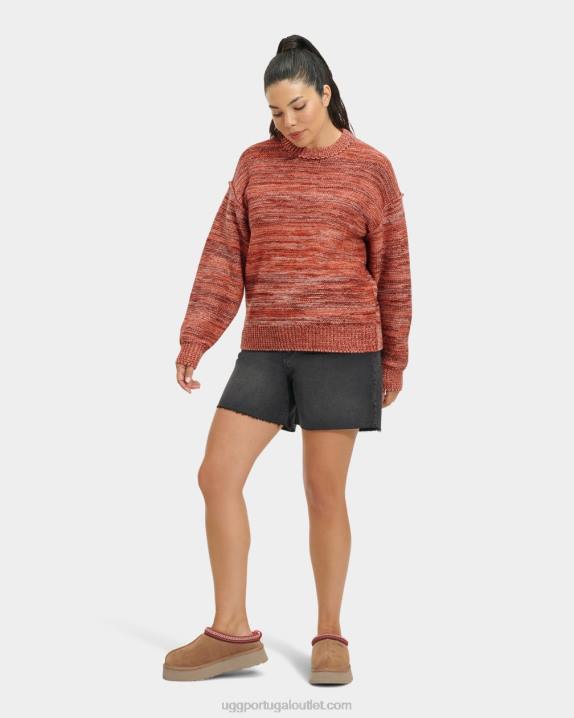 rosa salmão multi suéter gola redonda avianna UGG 20TJ1062 mulheres