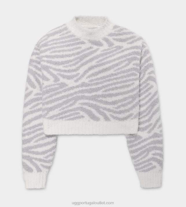 zebra cinza metálica suéter gola careca heddie UGG 20TJ1157 mulheres