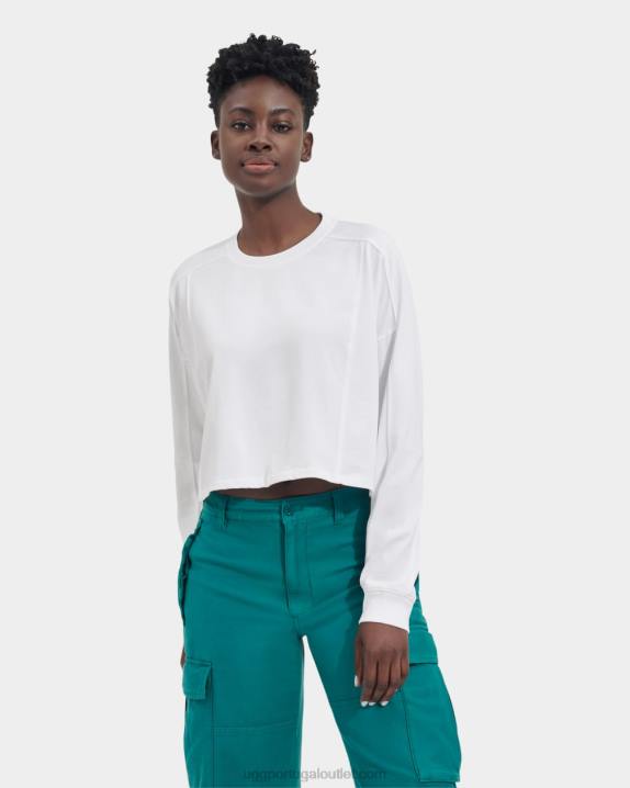 branco top cropped manga longa delylah UGG 20TJ2173 mulheres