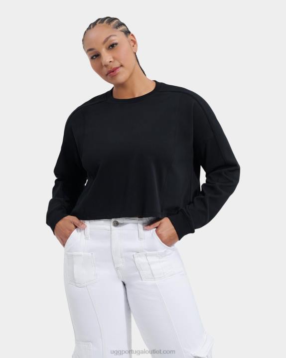 preto top cropped manga longa delylah UGG 20TJ2174 mulheres
