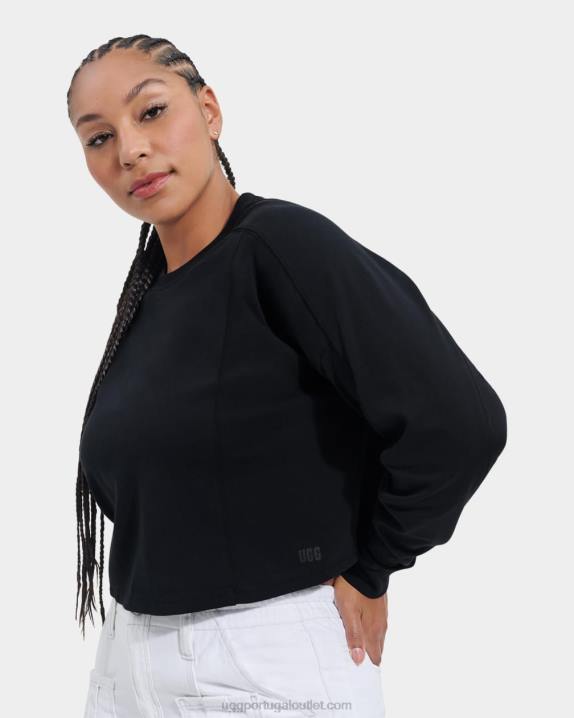 preto top cropped manga longa delylah UGG 20TJ2174 mulheres