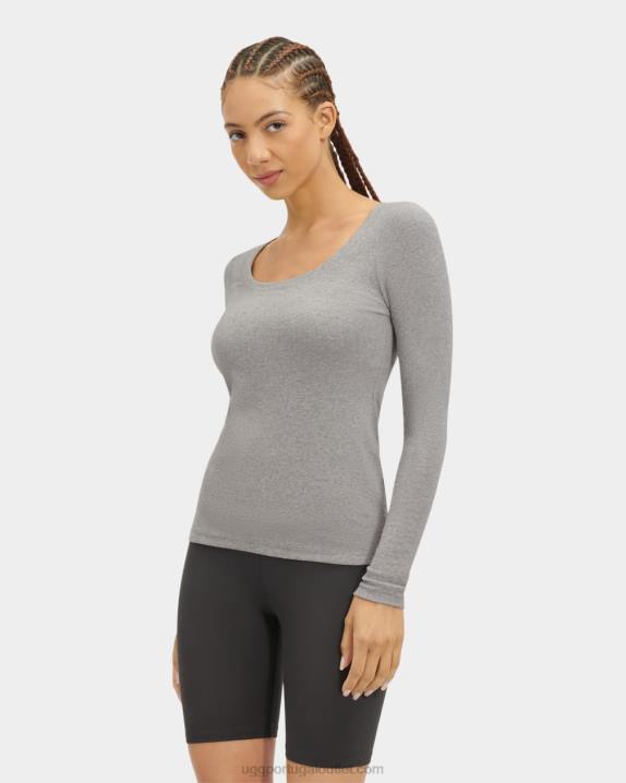 urze cinza talulla blusa canelada manga longa UGG 20TJ1089 mulheres