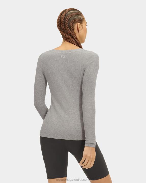 urze cinza talulla blusa canelada manga longa UGG 20TJ1089 mulheres