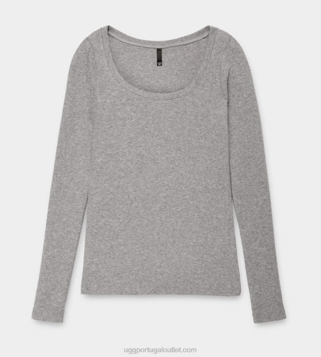 urze cinza talulla blusa canelada manga longa UGG 20TJ1089 mulheres