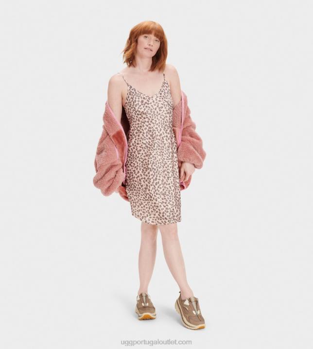 blush de leopardo vestido deslizante theda UGG 20TJ1319 mulheres