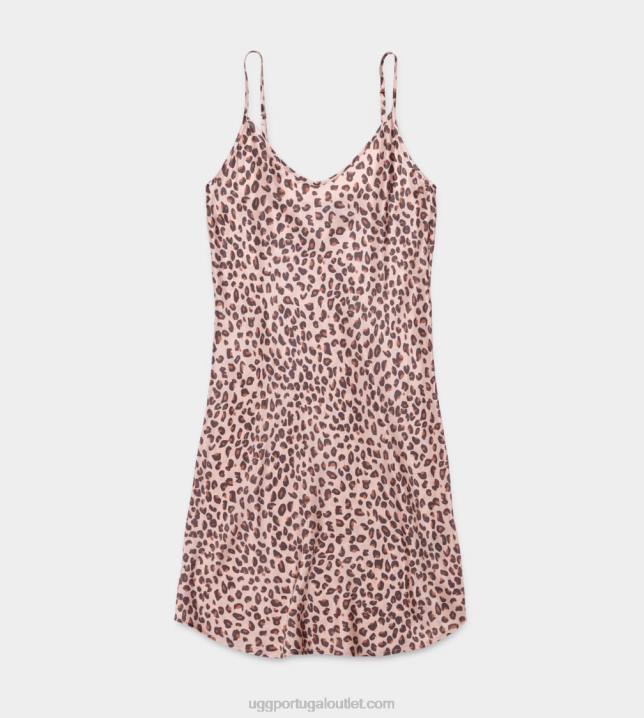 blush de leopardo vestido deslizante theda UGG 20TJ1319 mulheres