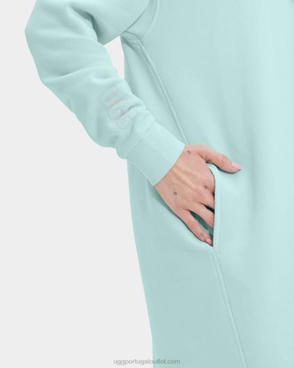 lago cristalino vestido com capuz aderyn UGG 20TJ1326 mulheres