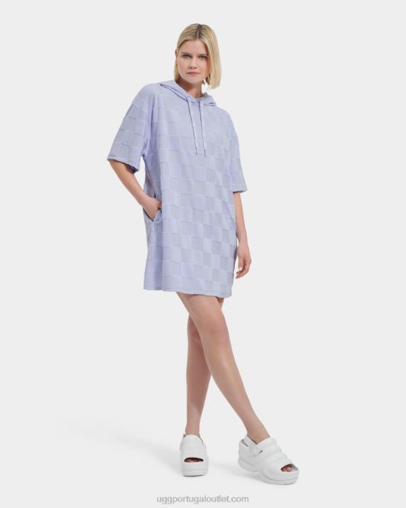 névoa do oceano cheque de vestido com capuz kassey UGG 20TJ873 mulheres