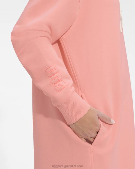 opala rosa vestido com capuz aderyn UGG 20TJ1324 mulheres
