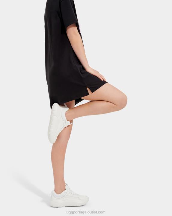 preto vestido camiseta com logo alayah UGG 20TJ2062 mulheres