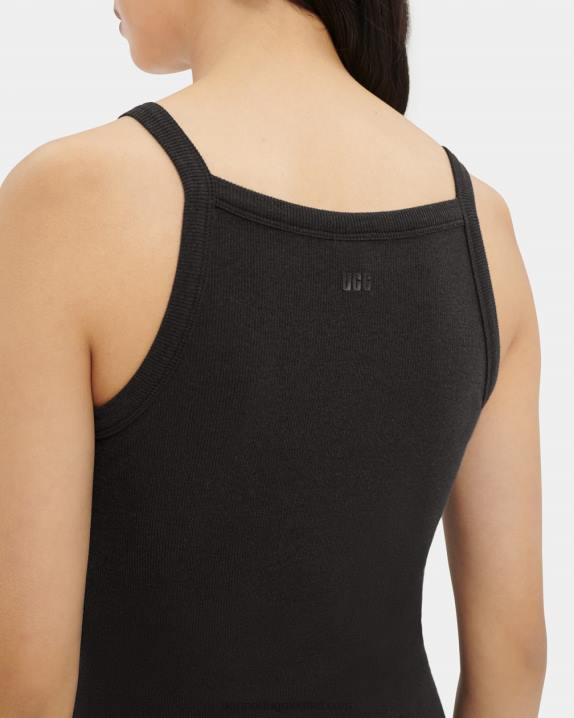 preto vestido com nervuras hatchell UGG 20TJ1315 mulheres